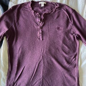 Burberry long sleeve, good condition, size small, burgundy